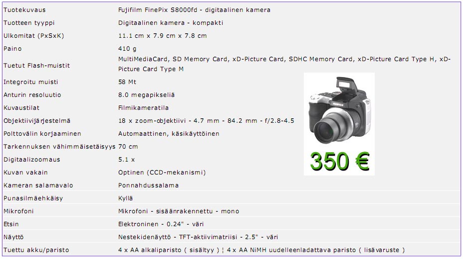Fuji FinePix S8000fd